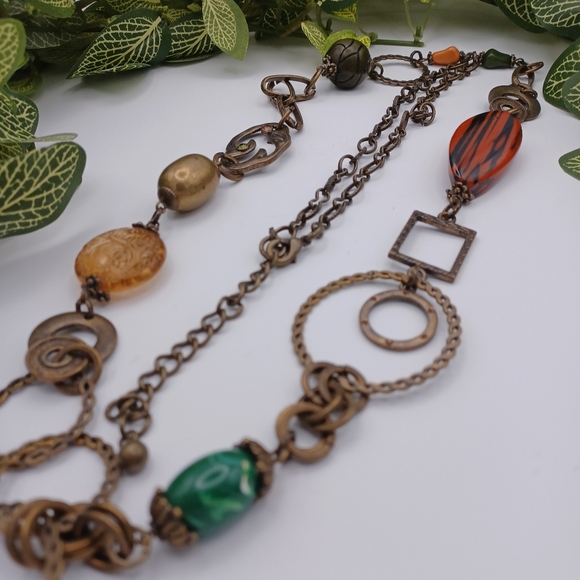 Multi-Color Tribal Necklace - Picture 2 of 11